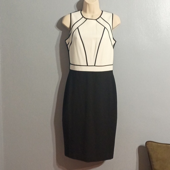 White House black market women's black & white dress - Picture 7 of 17